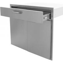 BBQ Guys Sonoma Series 30 Inch Double Door & Single Drawer Combo