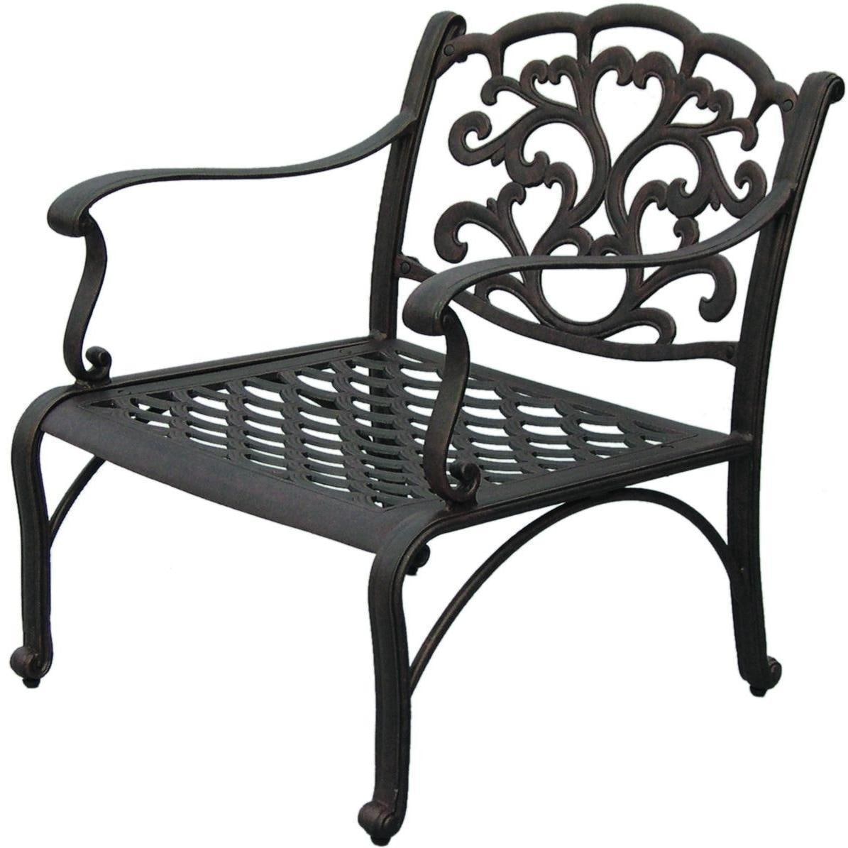 Darlee Catalina 5 Piece Cast Aluminum Patio Conversation Seating Set