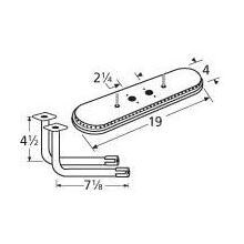 Stainless Steel Oval Twin, Centered, 2.25 Inch Offset Burner 15202-71112 image