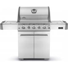 Napoleon Mirage 485 Gas Grill With Rear Infrared Burner And Infrared Side Burner On Cart
