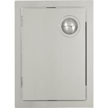 BBQGuys.com Portofino Series 14-Inch Stainless Steel Left-Hinged Single Access Door - Vertical image
