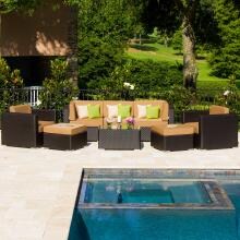 Lakeview Outdoor Designs Avery Island Wicker 5 Person Deep Seating