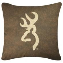 Browning Buckmark Throw Pillow-Brown