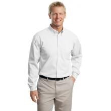 Port Authority Long Sleeve Easy Care Shirt Large - White/Light Stone image