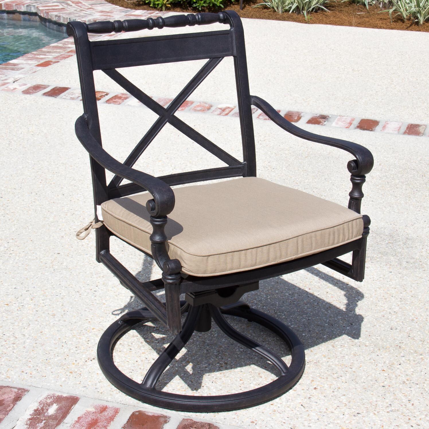 Carrolton 7 Piece Cast Aluminum Patio Dining Set With