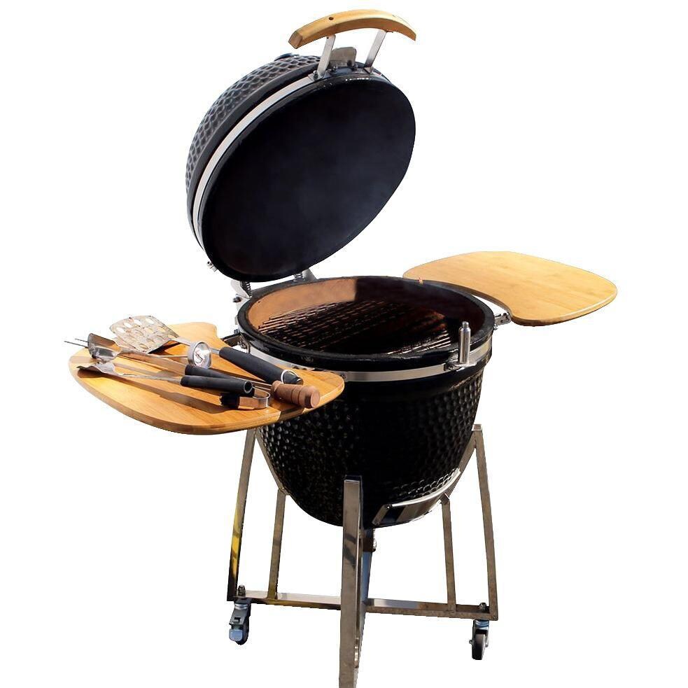 cal flame 21 inch ceramic kamado smoker grill bbq15k21 bbq guys cal flame 21 inch ceramic kamado smoker grill bbq15k21 bbq guys