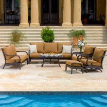 Lakeview Outdoor Designs Avondale Aluminum 7 Person Deep Seating