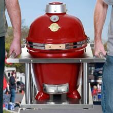 Grill Dome Infinity Series Small Red Kamado Grill With Kamagater image