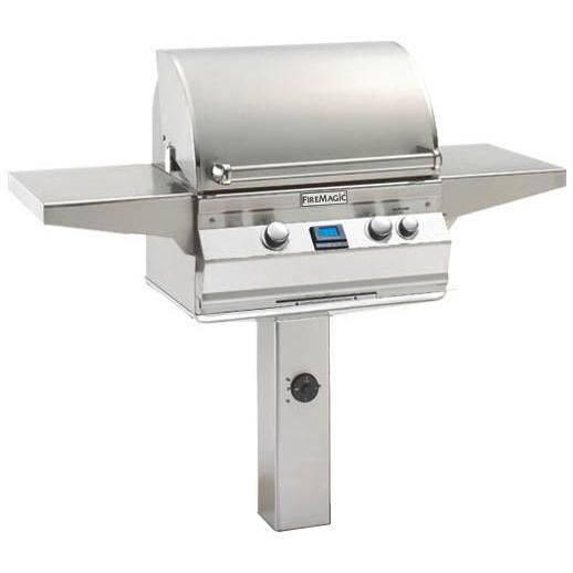 Fire Magic Aurora A430s 24Inch Propane Gas Grill With Rotisserie On In