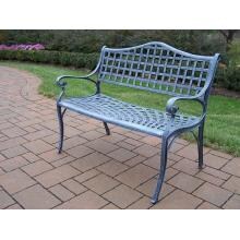 Oakland Living Elite Cast Aluminum Patio Bench - Verdi Grey