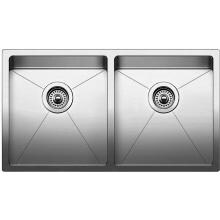 Blanco Quatrus 32 X 18 18-Gauge Equal Double Bowl Stainless Steel Undermount Sink - 519549 image