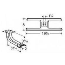 Stainless Steel H Twin, Centered, 1.25 Inch Offset Burner 10602-72702