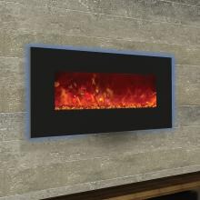 Amantii Enhanced Series 34-Inch Wall Mount/Built-In Electric Fireplace - Black Glass - WM-BI-34