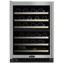 Marvel 44 Bottle Dual Zone Left Hinge Wine Cooler - Stainless Steel - 6SDZE