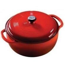 Lodge Dutch Ovens 7.5 Qt. 12 Diameter Cast Iron Enamel Dutch Oven, Gradated Red EC7D43 - EC7D43