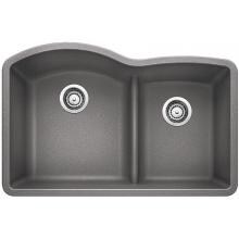 Blanco Diamond 30 X 20 Silgranit II 1-3/4 Double Bowl Undermount Sink - Metallic Gray - 441592 image