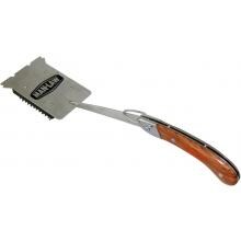 Man-Law 17-Inch Stainless Steel Foldable BBQ Brush With Wood Handle image