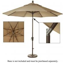 California Umbrella 9-Ft. Heather Beige Market Umbrella With Crank Lift And Push Button Tilt
