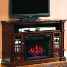 Belmont 60-Inch Electric Fireplace Media Console - Caramel Oak - 28MM6240