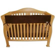Trend Lab Wide Crib Rail Guard 51 Inch - Brown Fleece