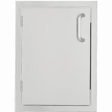 BBQGuys.com Kingston Series 14-Inch Stainless Steel Left-Hinged Single Access Door - Vertical image