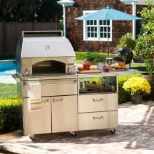 Lynx Professional Napoli 30-Inch Freestanding Natural Gas Outdoor Pizza Oven On Mobile Kitchen Cart - LPZAF-NG image