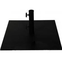 FiberBuilt Outdoor Umbrellas 26.5 Inch Square Black Steel Umbrella Base With Wheels