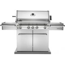 Napoleon Prestige Pro 600 Propane Gas Grill With Rear Infrared Burner On Cart