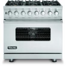 Viking VDSC536-6BLP 36-Inch Professional Series Dual Fuel Propane Gas Range With 6 Burners - Stainless Steel