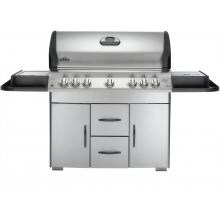 Napoleon Mirage 730 Natural Gas Grill With Rear Infrared Burner, Sear Burner, And Side Burner On Cart