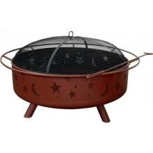 Landmann Super Sky Stars And Moons Fire Pit With Georgia Clay Finish