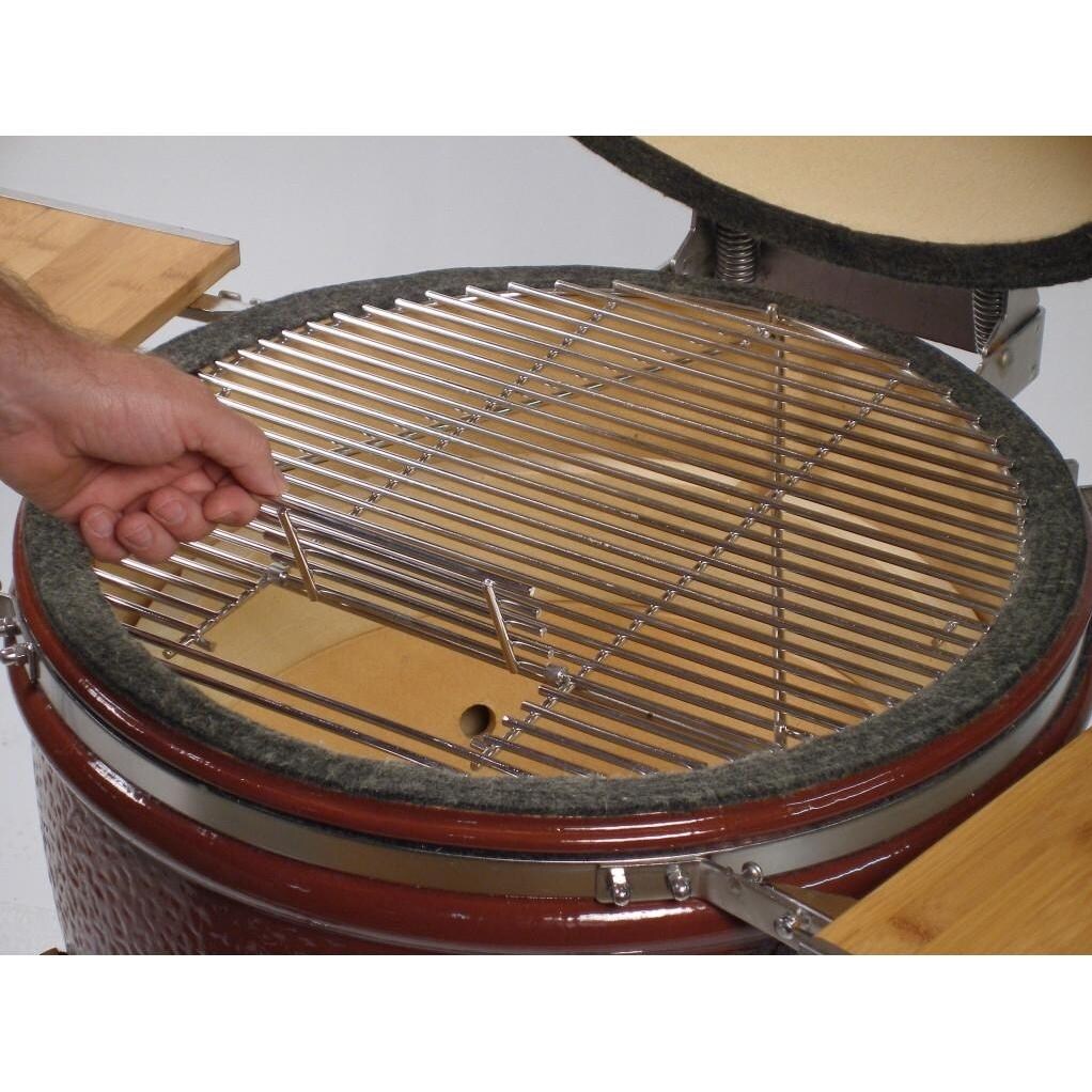 Saffire Grill Kamado Style Charcoal Grill And Smoker Jasper Red BBQ