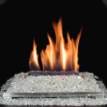 Rasmussen 30-Inch Platinum ALTERNA See-Thru FireGlitter Set With Vent Free Propane Stainless Steel Chassis Burner - Manual Safety Pilot image