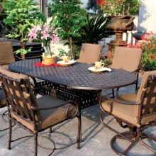 Darlee Malibu 6-Person Cast Aluminum Patio Dining Set - Antique Bronze