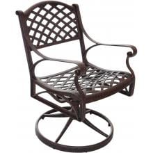 Torino Cast Aluminum Patio Swivel Rocker Dining Chair