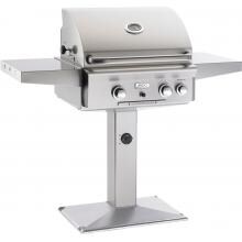 American Outdoor Grill 24 Inch Natural Gas Grill W/ Rotisserie On Pedestal Base
