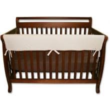 Trend Lab Wide Crib Rail Guard 51 Inch - Natural Fleece