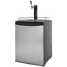Cal Flame 20-Inch Beer Tap Refrigerator / Kegerator - Stainless Steel Door With Black Top - BBQ09843B image