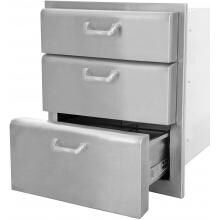 BBQ Guys Kingston Raised Series 20 Inch Triple Access Drawer