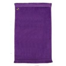 Terry Town Premium Fringed Velour Grommeted Golf Towel - Purple image
