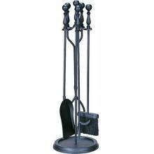 UniFlame 5 Piece Black Fireset With Ball Handles image