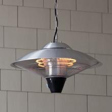 Fire Sense 700/800/1500 Watt Hanging Electric Halogen Patio Heater - Stainless Steel