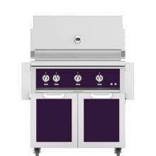 Hestan 36-Inch Freestanding Natural Gas Grill W/ Rotisserie On Double Door Tower Cart - Lush - GABR36-NG-PP image