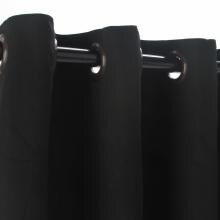WeatherSmart Outdoor Curtain With Grommets By Hatteras Outdoors - 52 1/2 X 84 Inch - Black Onyx