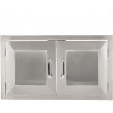 BBQGuys.com Kingston Panel Series 30-Inch Stainless Steel Enclosed Cabinet Storage With Drawers image