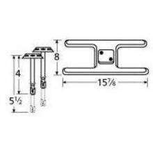 Stainless Steel H Twin, Diagonal Burner 11102-70201 image
