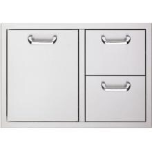 Lynx 30-Inch Trash Center & Double Drawer Combo