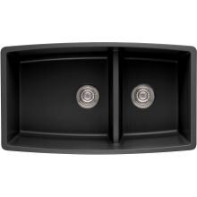 Blanco Performa 33 X 19 Silgranit II 1-3/4 Double Bowl Undermount Sink - Anthracite - 441312 image