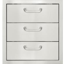 BBQGuys.com Kingston Series 20-Inch Stainless Steel Double Access Drawer With Paper Towel Dispenser image