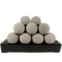 Rasmussen 20-Inch Natural ALTERNA See-Thru FireBall Set With Vent Free Natural Gas Black Chassis Burner - Manual Safety Pilot image